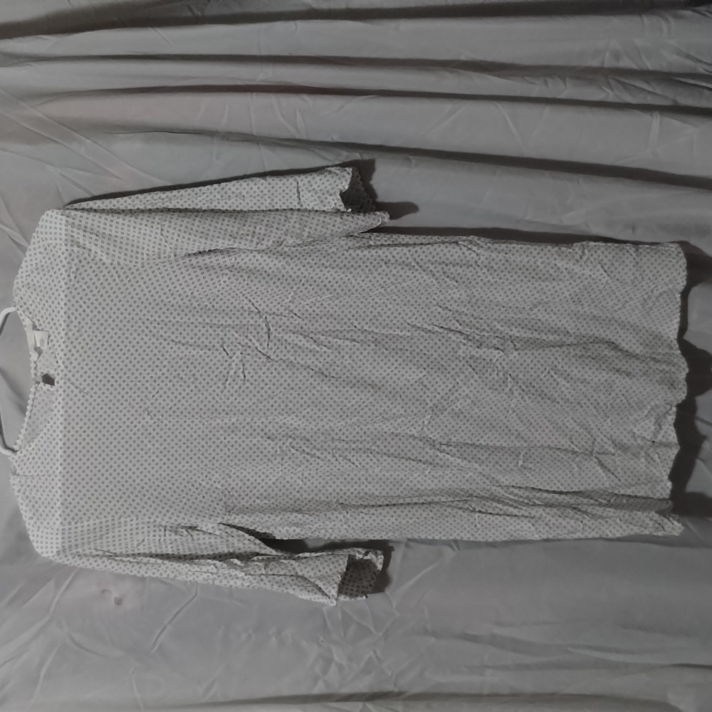 H&M white dress with black dots